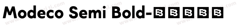 Modeco Semi Bold字体转换